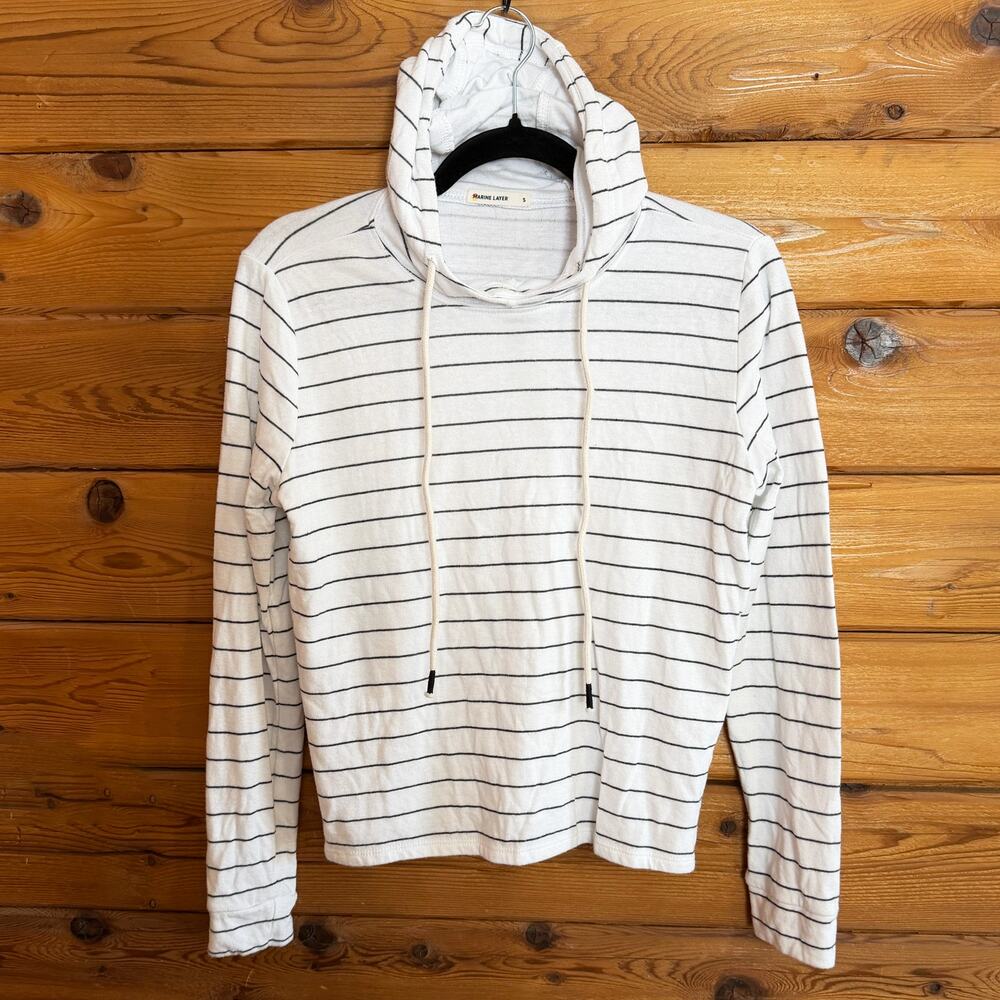 Marine Layer Playa Hoodie Stripe Small - Picture 1 of 5